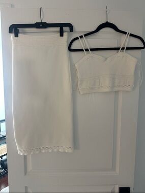 High-Waist Pencil Skirt and Crop Top